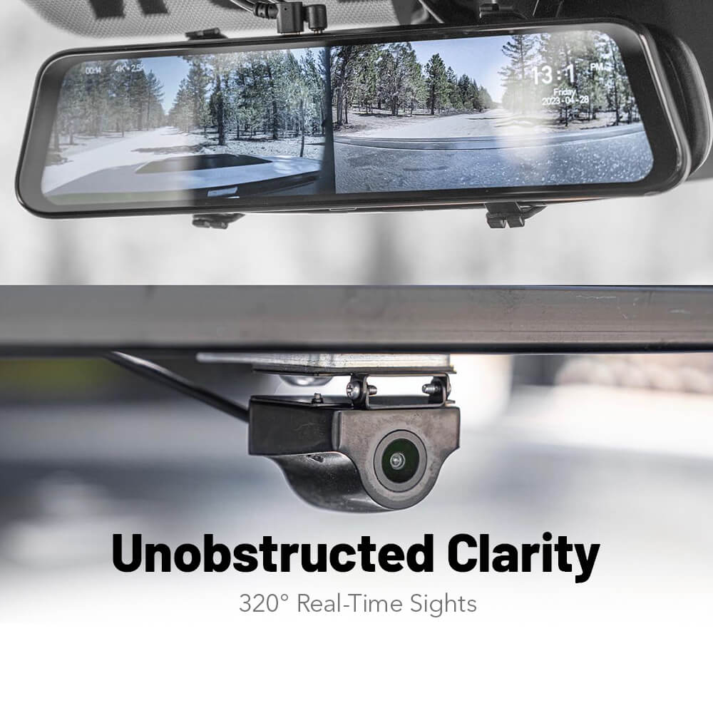 WOLFBOX G900 4K+2.5K Touch Screen Parking Monitoring Dash Cam Smart Mirror camera WOLFBOX