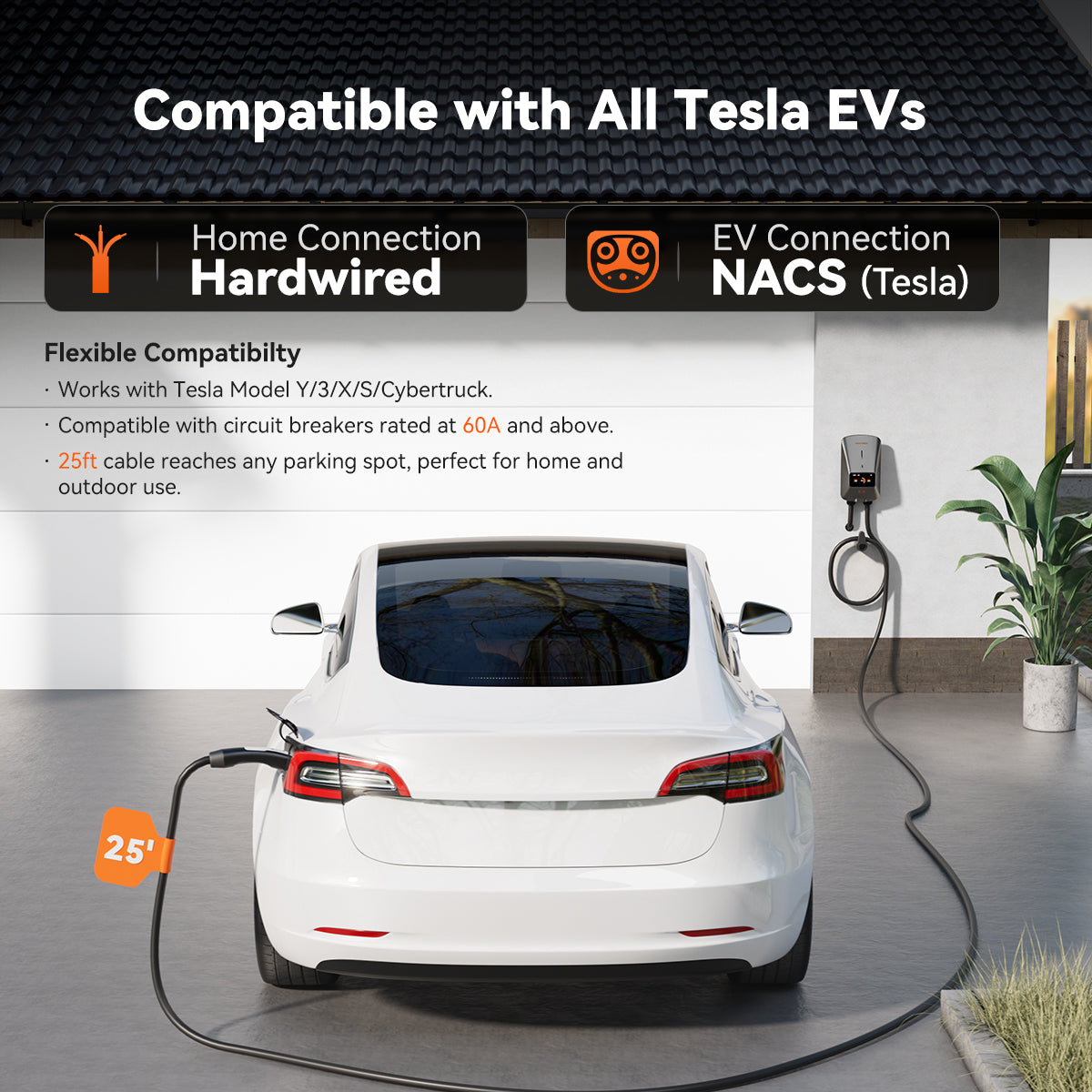 WOLFBOX WiFi Level 2 Electric Car EV Charger 25ft Cable Charging Station charger WOLFBOX