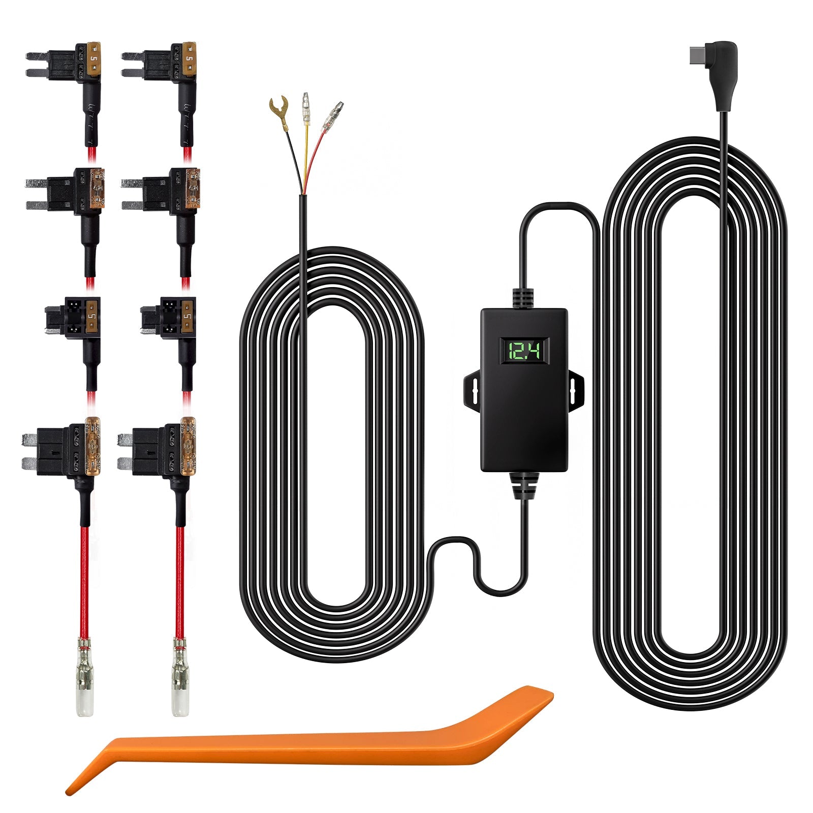 WOLFBOX Dashcam Multifunctional Hardwire Kit For G900/G850/G840S/G840H/G930/i17/i07 Parking Mode Accessory WOLFBOX VoltAdjust Hardwire Kit-11.5ft