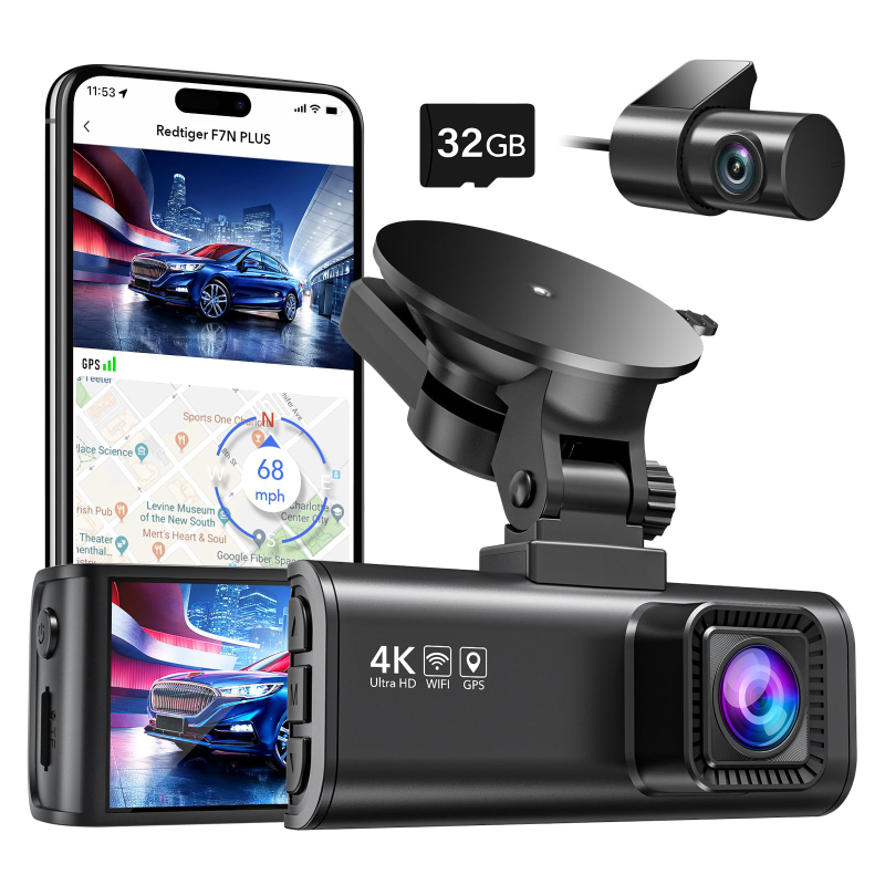 Redtiger F7NP 4K Front and Rear Dash Cam