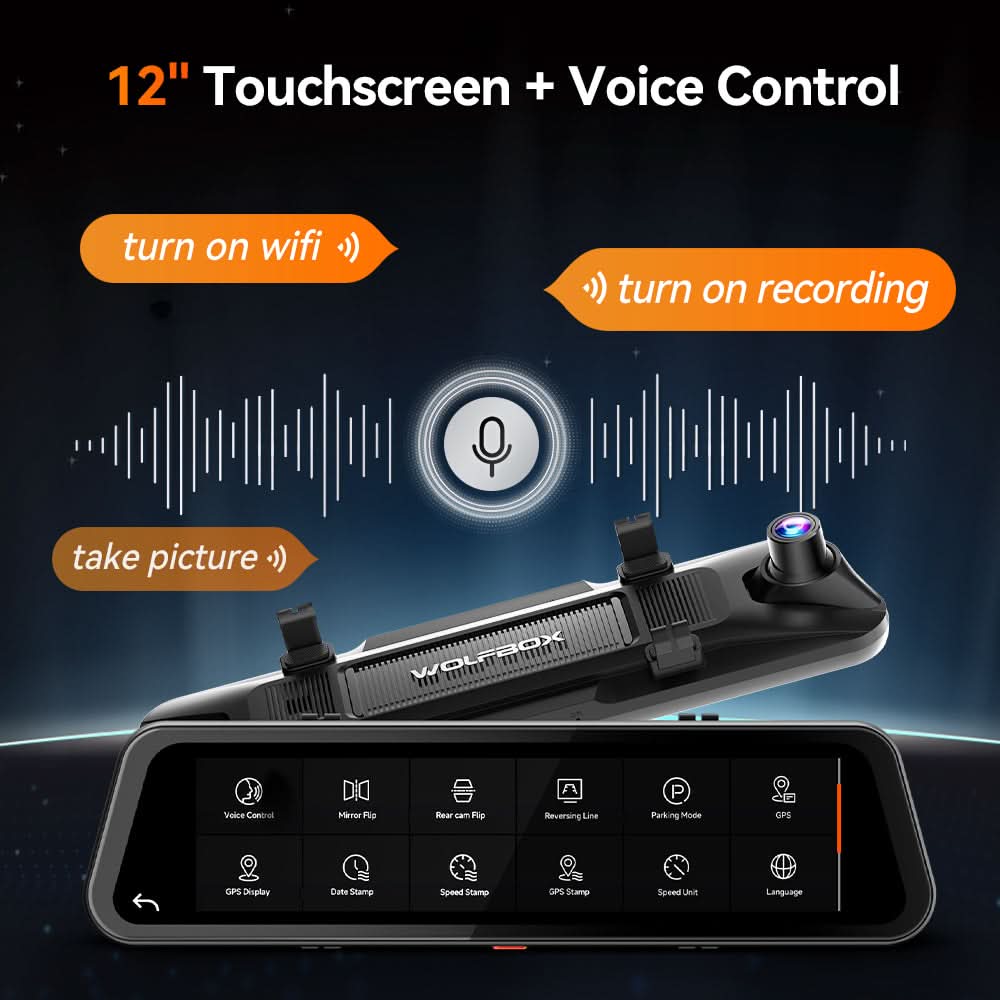 Preorder-WOLFBOX G900 TriPro Bumper Version 3 Channel Rearview Mirror WOLFBOX