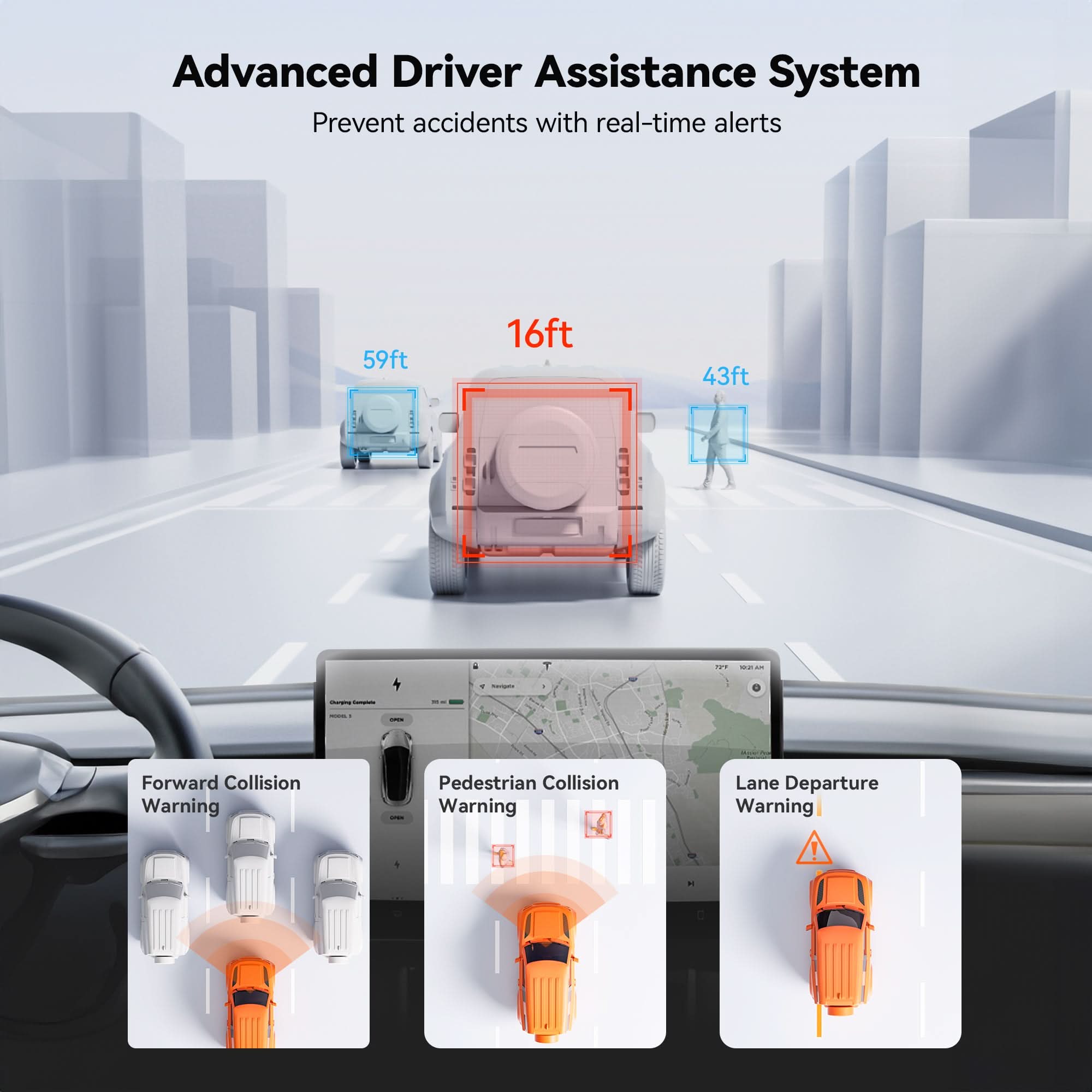 WOLFBOX G850Pro 4K Wifi ADAS Front and Rear Mirror Dash Cam camera WOLFBOX