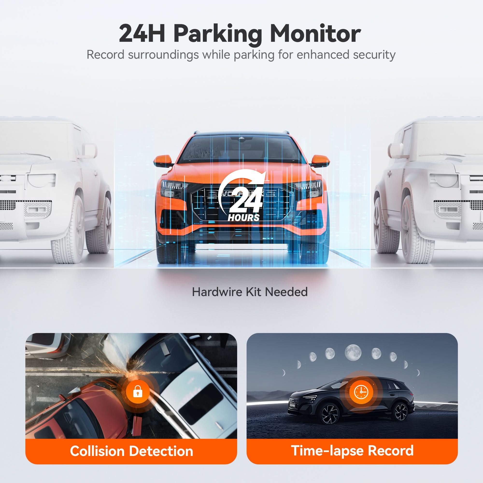 WOLFBOX G850Pro 4K Wifi ADAS Front and Rear Mirror Dash Cam camera WOLFBOX