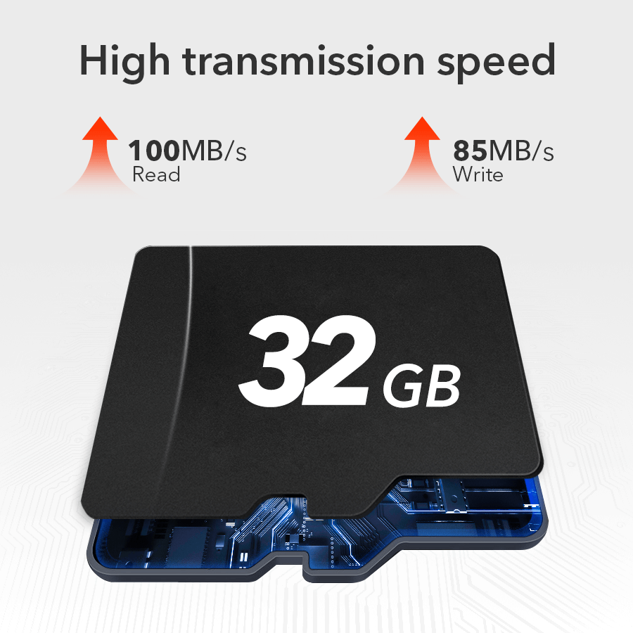 WOLFBOX 32GB Full Ultra HD SD Card