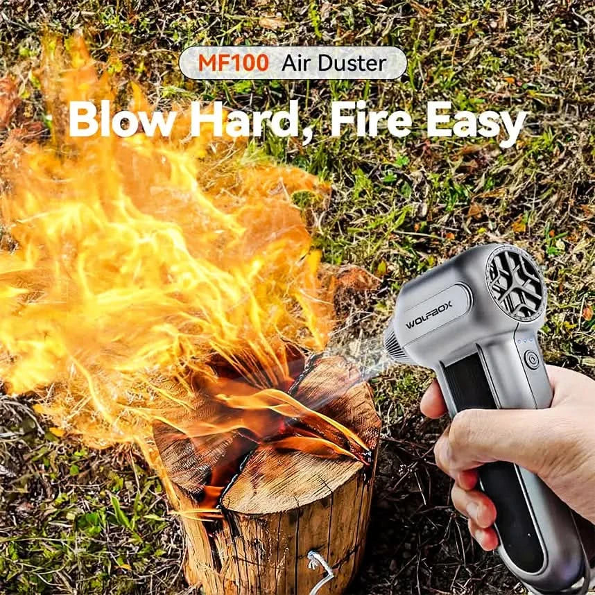 WOLFBOX MF100 Compressed Air Duster - Super Power Electric Air Duster - WOLFBOX