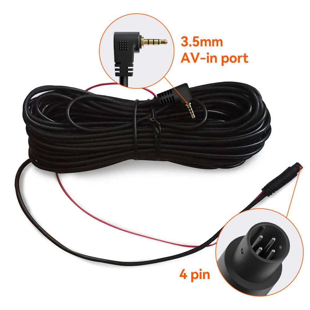 WOLFBOX 33/50 Feet Rear Camera Longer Replacement Cables for G900pro - WOLFBOX