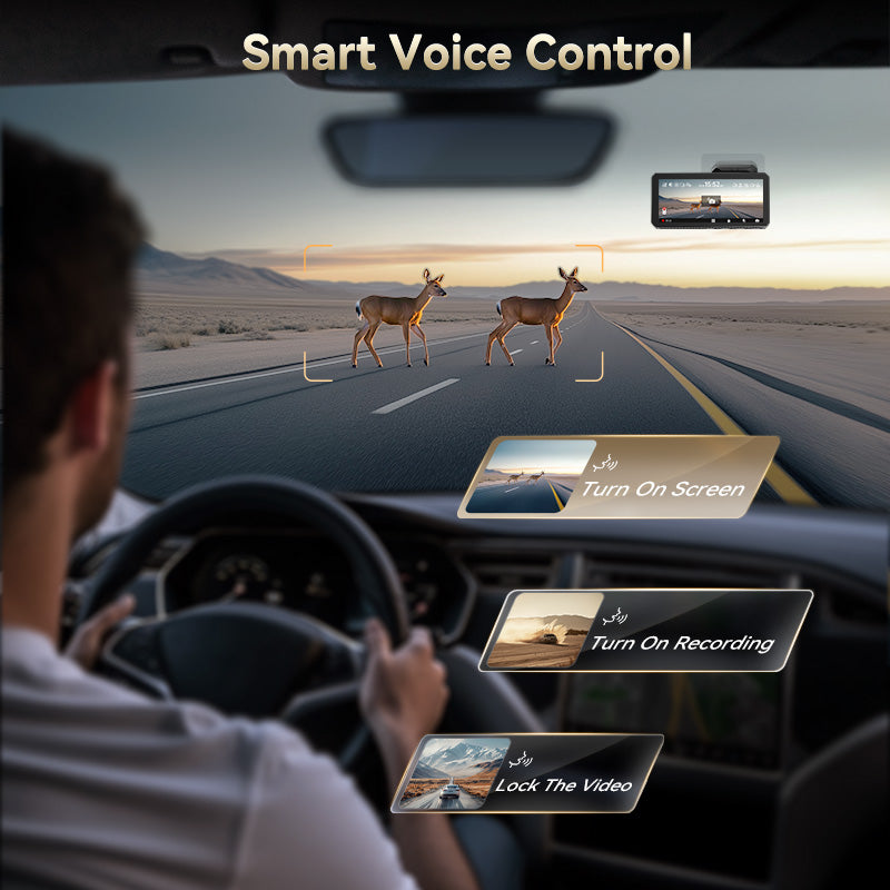 F77 Starvis2 4K+4K Dual IMX678 Voice Control 5.8GHz High Speed WIFI Dash Cam REDTIGER Official