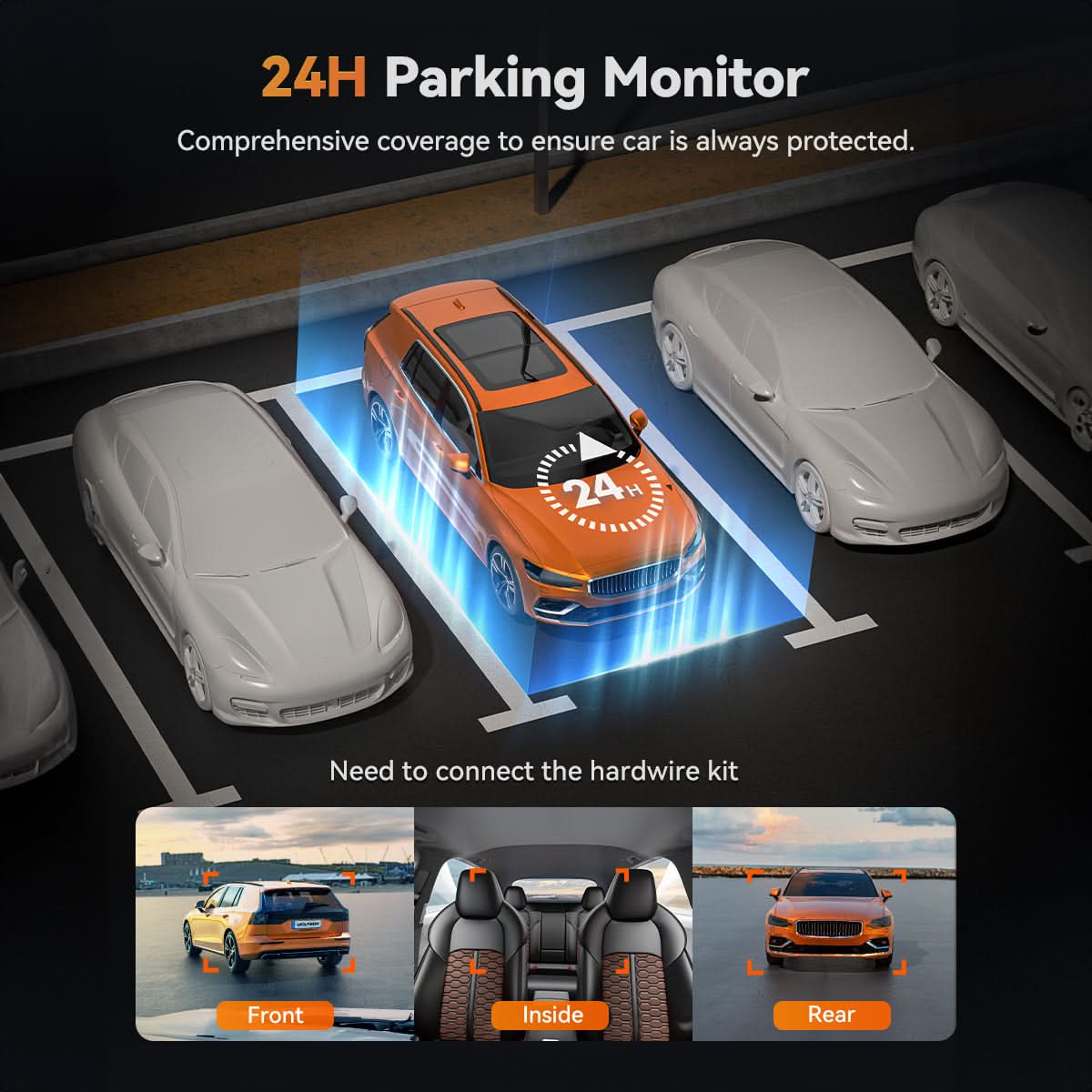 WOLFBOX X5 3 Channel Touchscreen WiFi Mini Dash Camera camera WOLFBOX