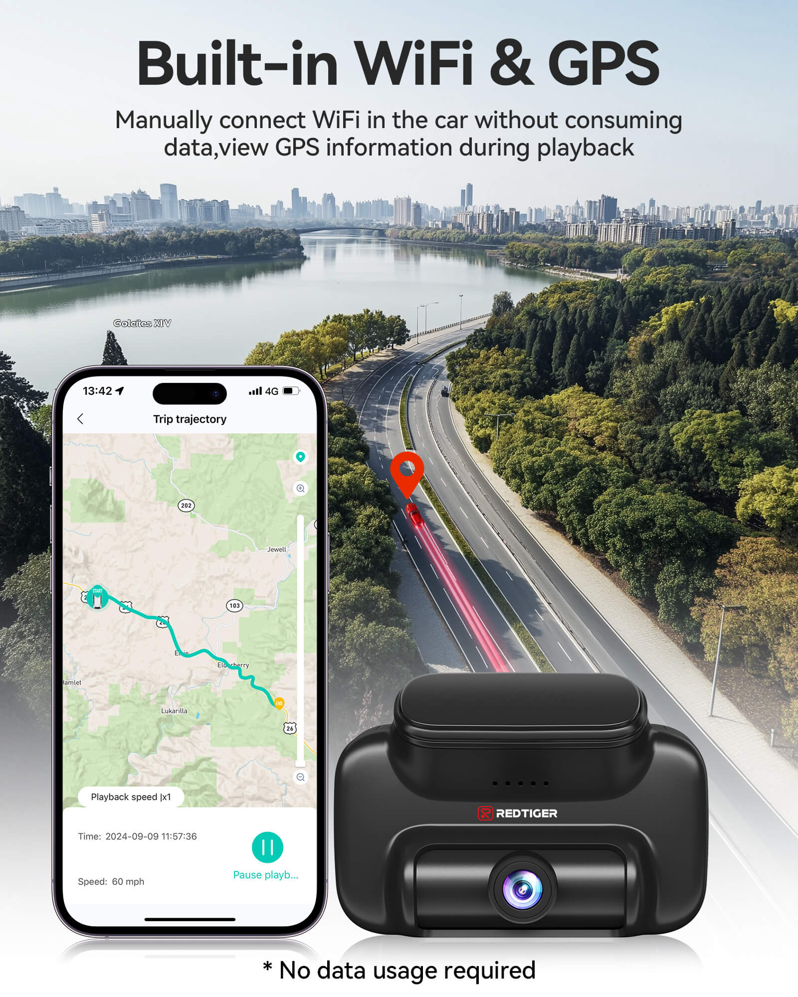 Redtiger VS10 4G Lte Cloud Storage 2.5K Wireless Parking Alarm Dash Cam Hot Sales REDTIGER Official