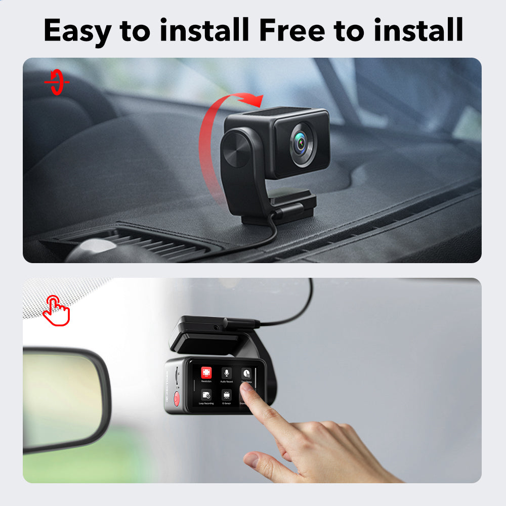 Redtiger A4 4K+1080P 5.8GHz WIFI Voice Control Dash Cam Hot Sales REDTIGER Official