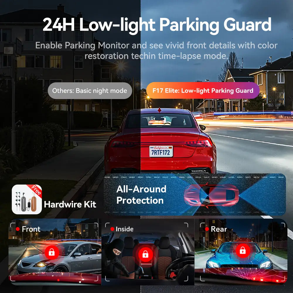Redtiger F17 Elite 3 Channel Ultra Color 4K+2.5K+1080P Wifi-6 Dash Cam easy-product-customizer