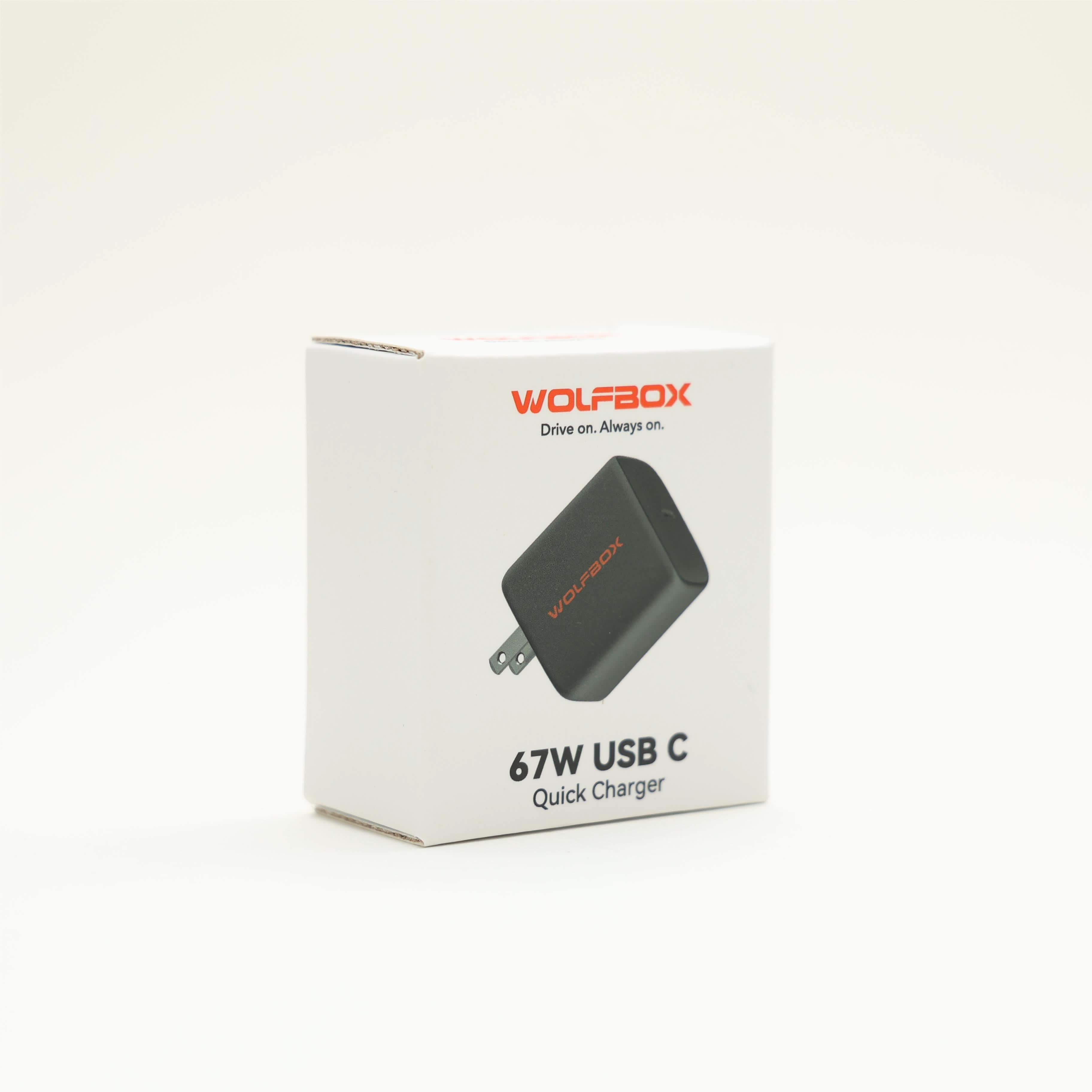 WOLFBOX Versatile 65W USB C Charger for Jump Starter and Tire Inflator Accessory WOLFBOX