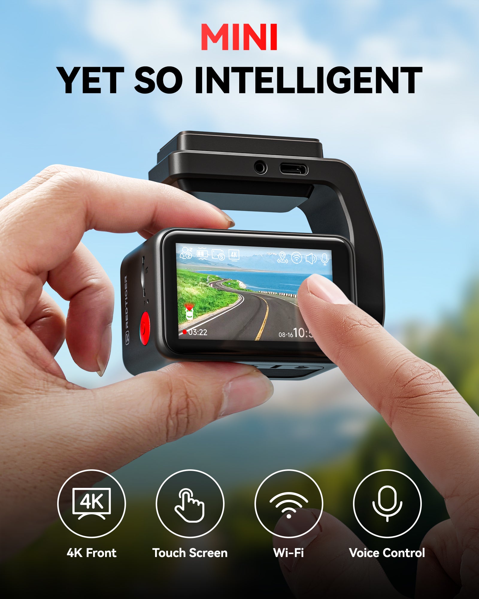 Redtiger F4 4K Voice Control Dash Cam