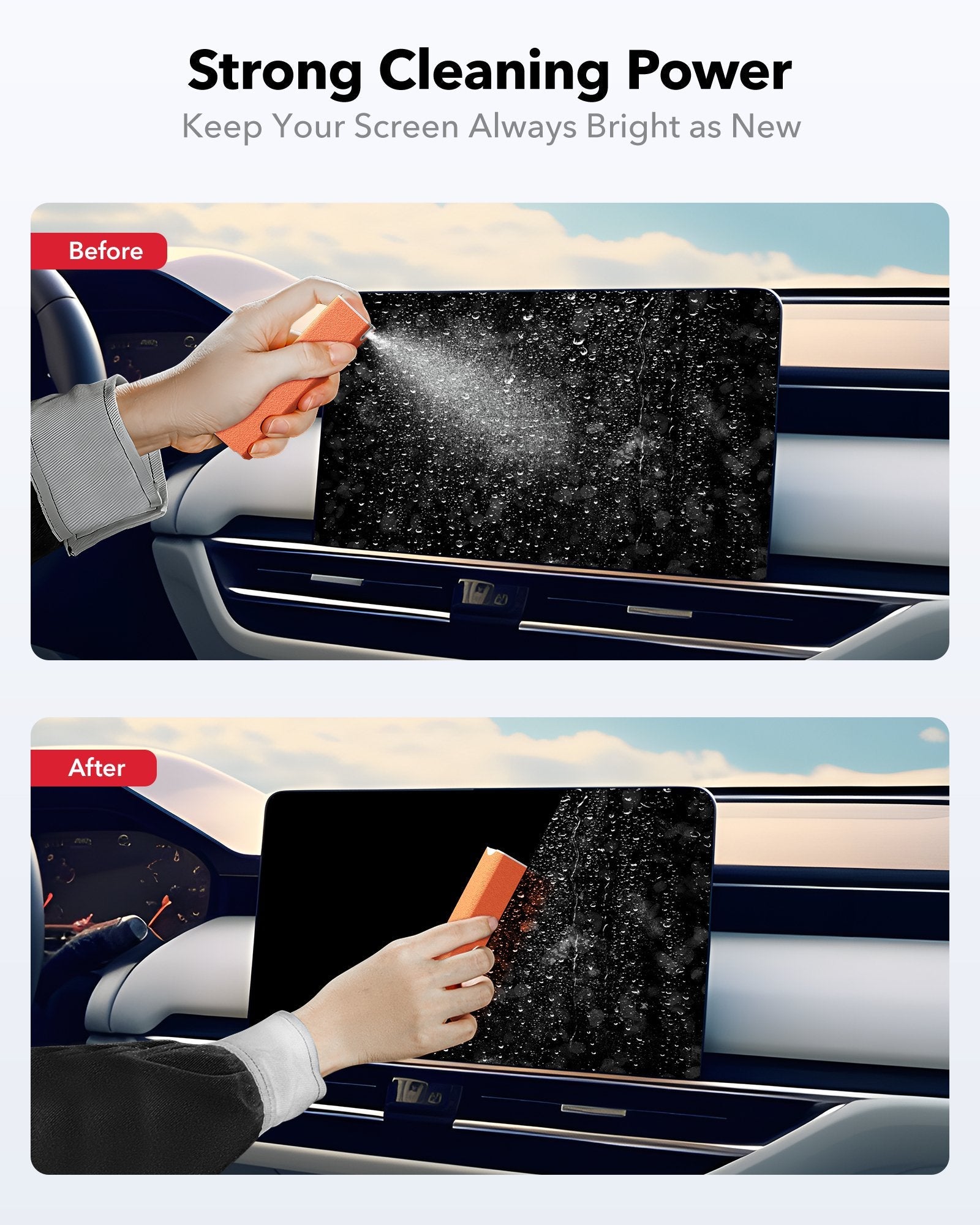 Nowboi® Screen Cleaner Spray & Wipe For Electronic Device Accessory WOLFBOX