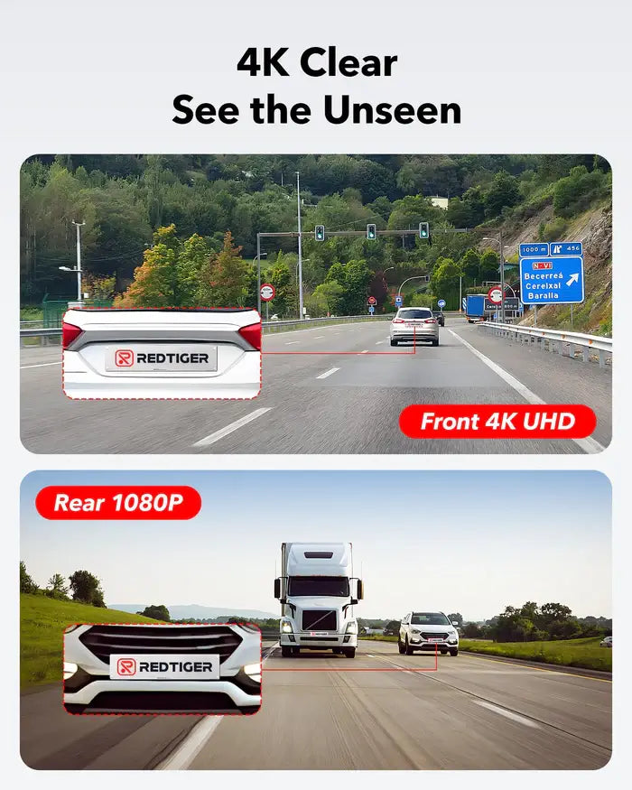 F7NP 4K Front and Rear Dash Cam Hot Sales REDTIGER Dash Cam