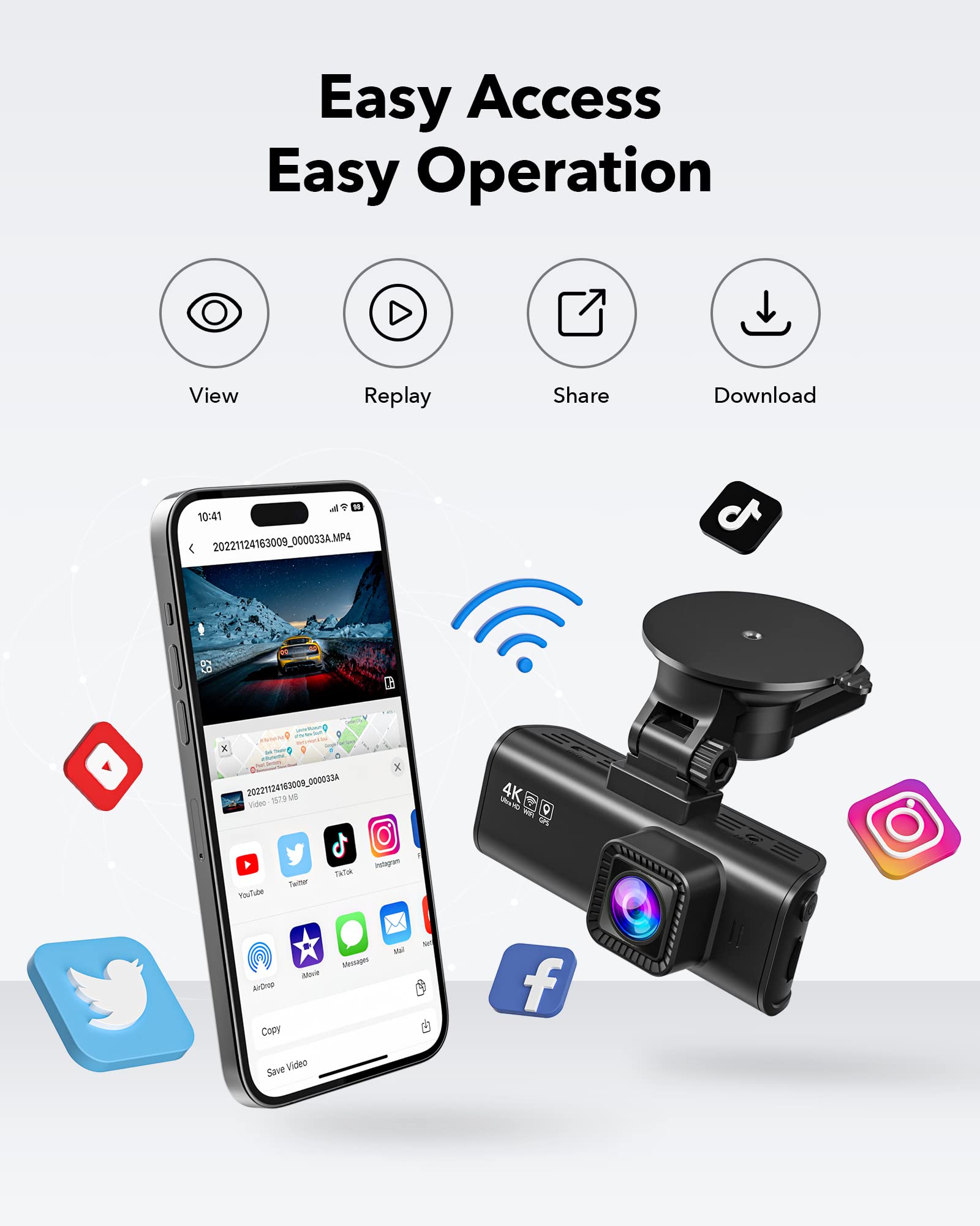 Redtiger F7NP 4K Front and Rear Dash Cam