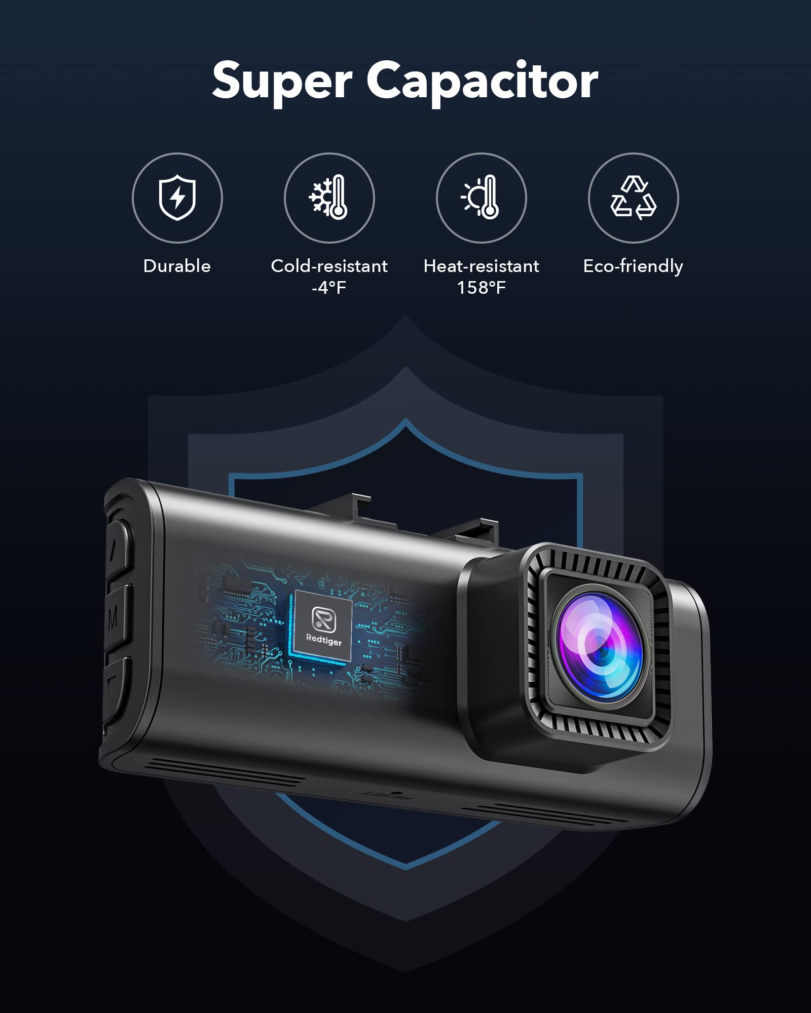 Redtiger F7NP 4K Front and Rear Dash Cam