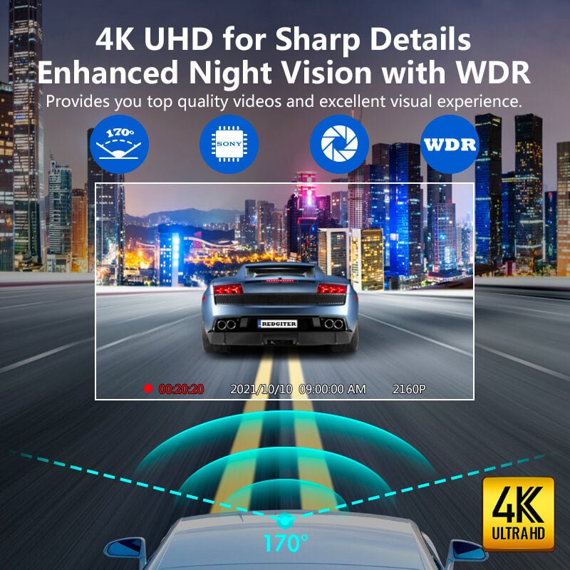 Redtiger F7NS 4K Front Car Dash Camera Hot Sales REDTIGER Dash Cam