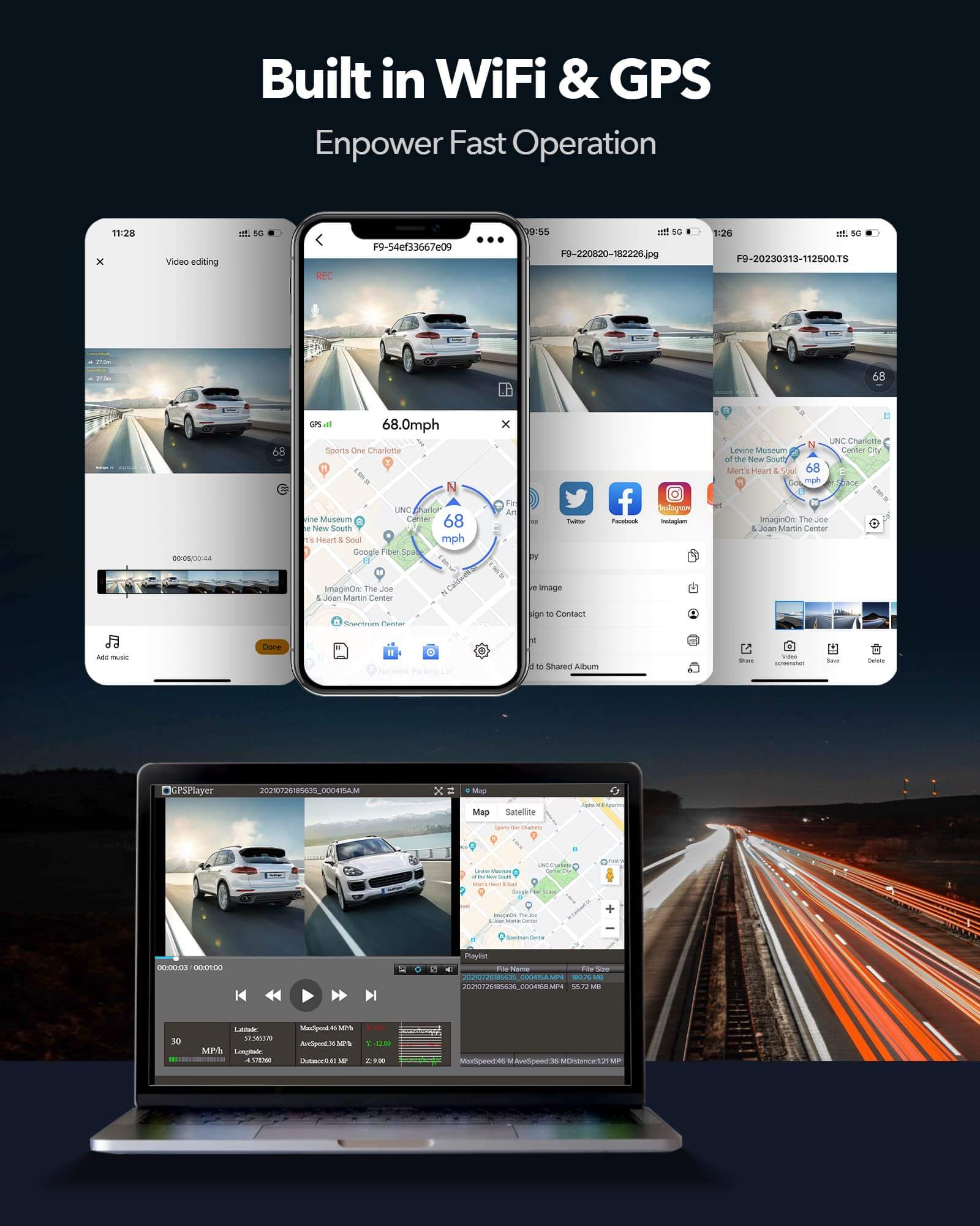 Redtiger F9 4K Dual Front and Rear Mini Dash Cam Hot Sales REDTIGER Dash Cam
