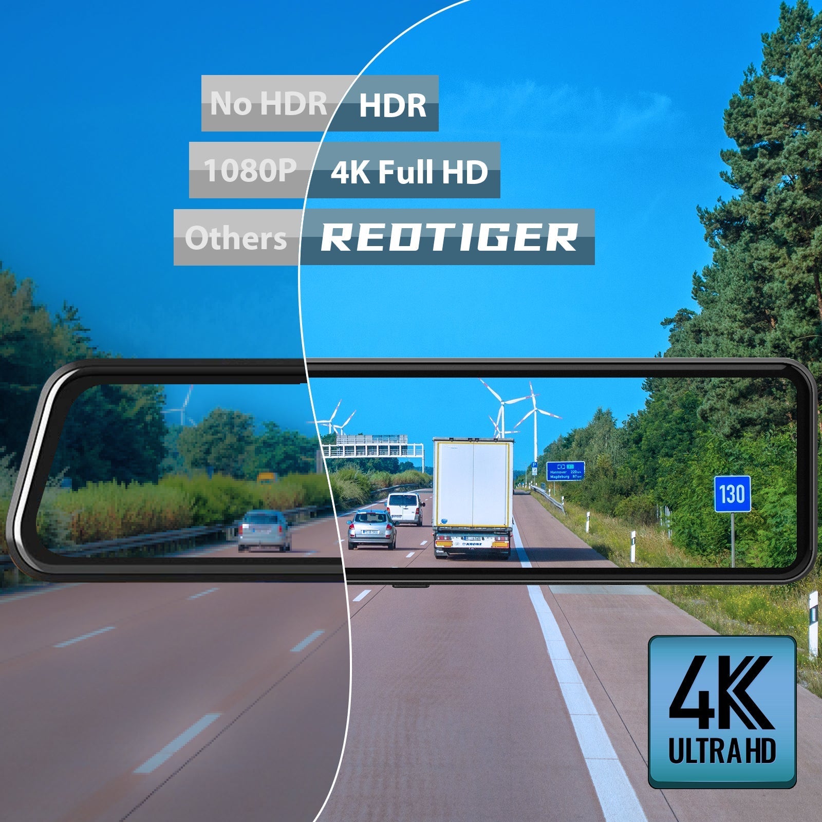Redtiger T700 Mirror Dash Cam Hot Sales REDTIGER Dash Cam