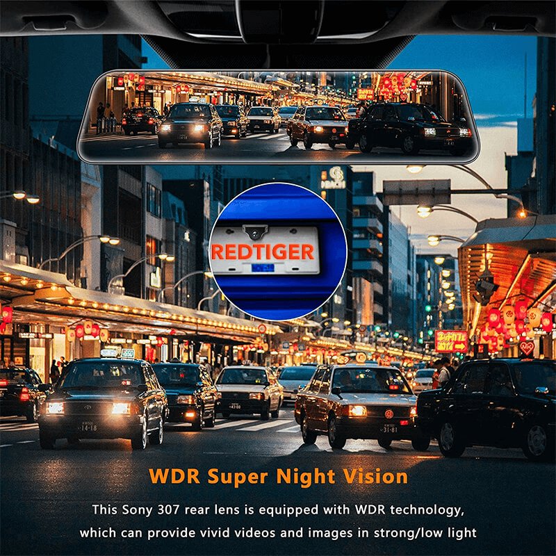 Redtiger Upgraded Clear WDR Waterproof Rear Camera