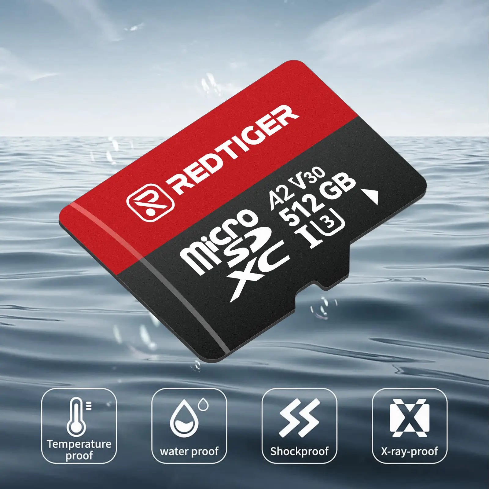 Redtiger 512GB SD Card For Dash Cam Class 10 U3