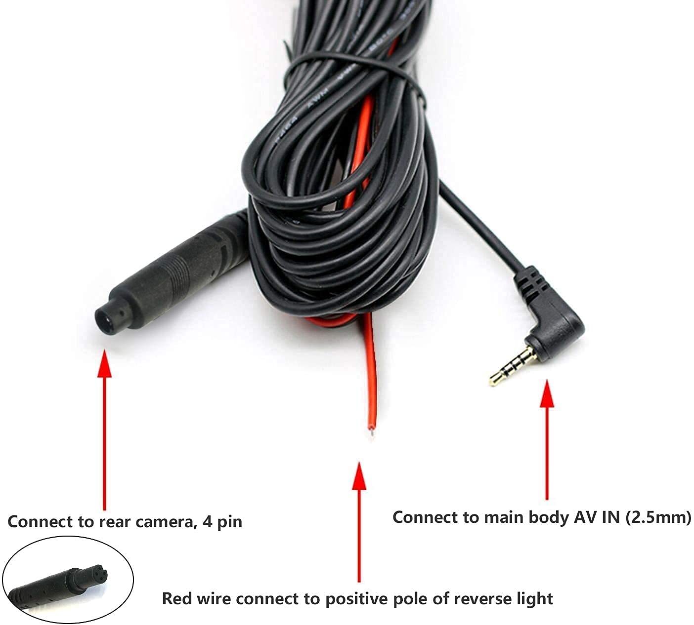 WOLFBOX 33/50/98 Feet Rear Camera Extension Cable Accessory WOLFBOX