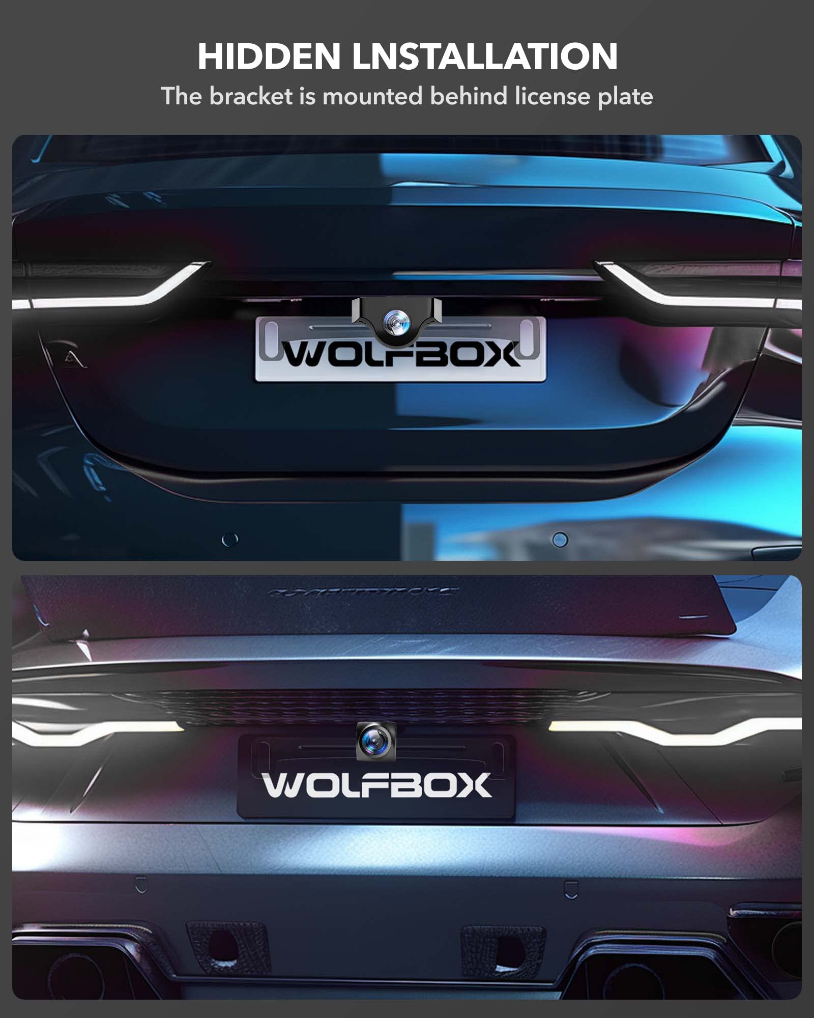 WOLFBOX Reverse Camera Plate Bracket for Easier Rear Cam Installation Accessory WOLFBOX