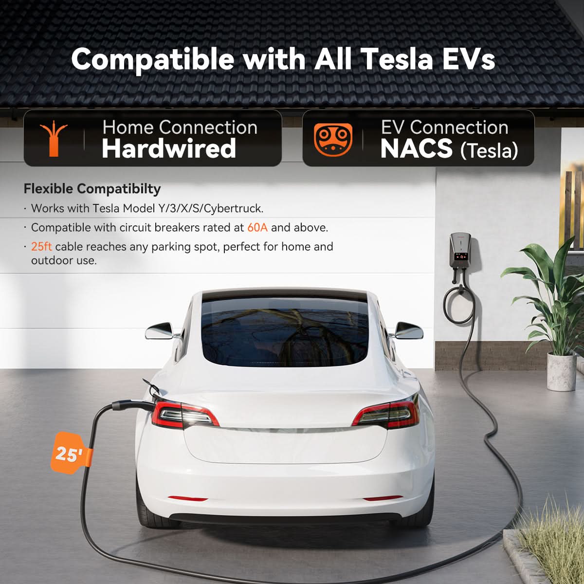 WOLFBOX WiFi Level 2 Electric Car EV Charger 25ft Cable Charging Station charger WOLFBOX