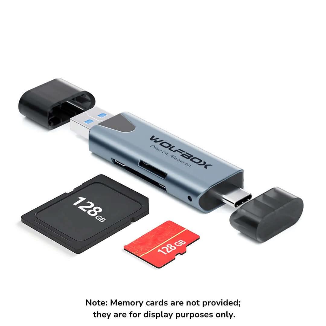 [Better Experience] Other Accessories wolfboxdashcamera 2 in 1 Card Reader(USB-C, USB-A)