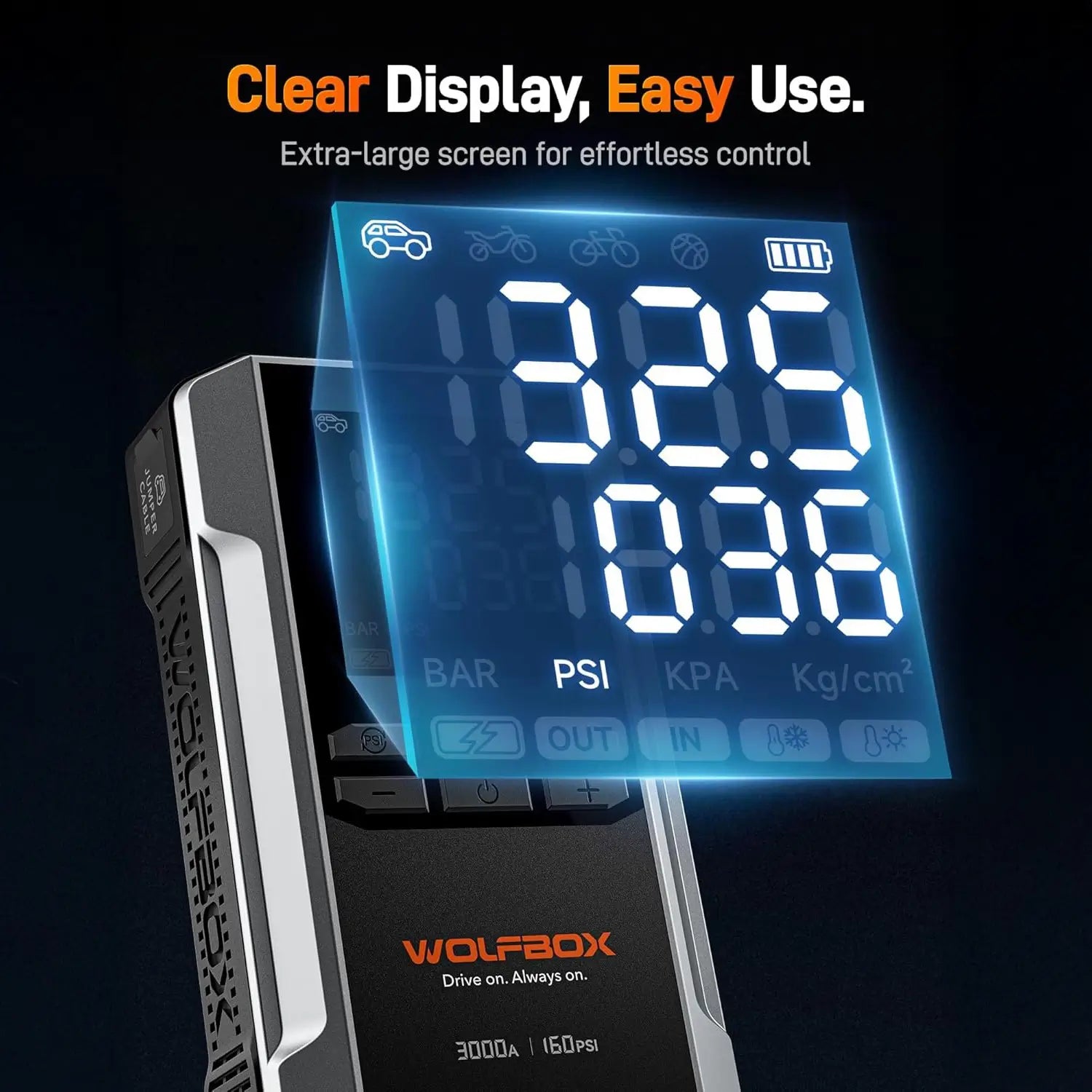 easy use of jump starter with air compressor