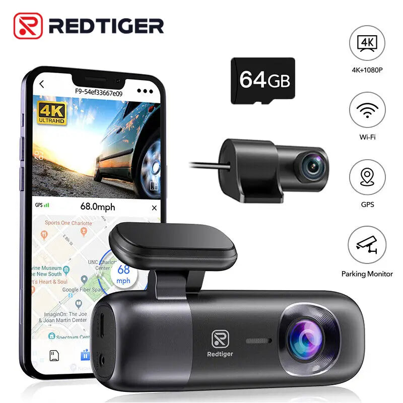 Redtiger F9 4K Dual Front and Rear Mini Dash Cam Hot Sales REDTIGER Dash Cam