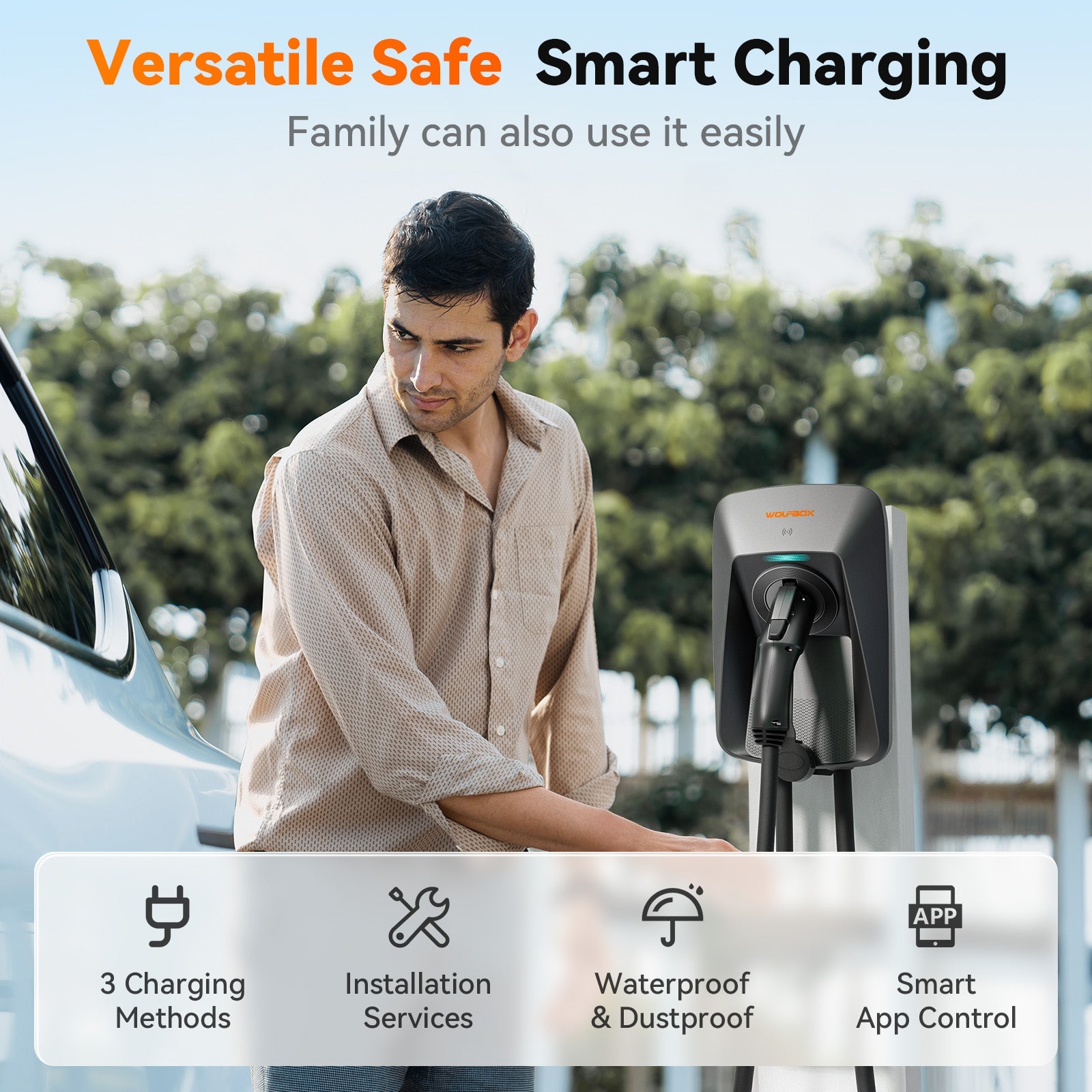 WOLFBOX  WE40 Level 2 ev Charger 40 Amp - WOLFBOX