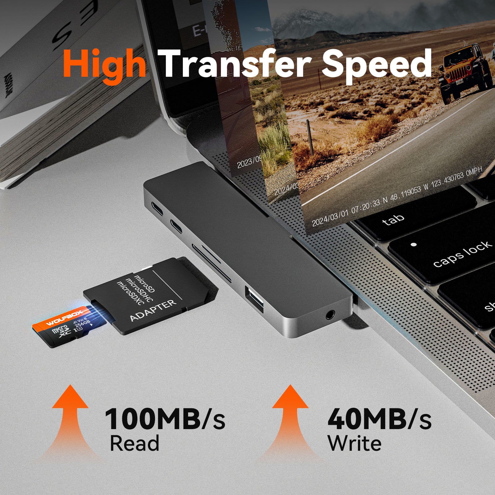 WOLFBOX 256GB Full Ultra HD SD Card [New Version]