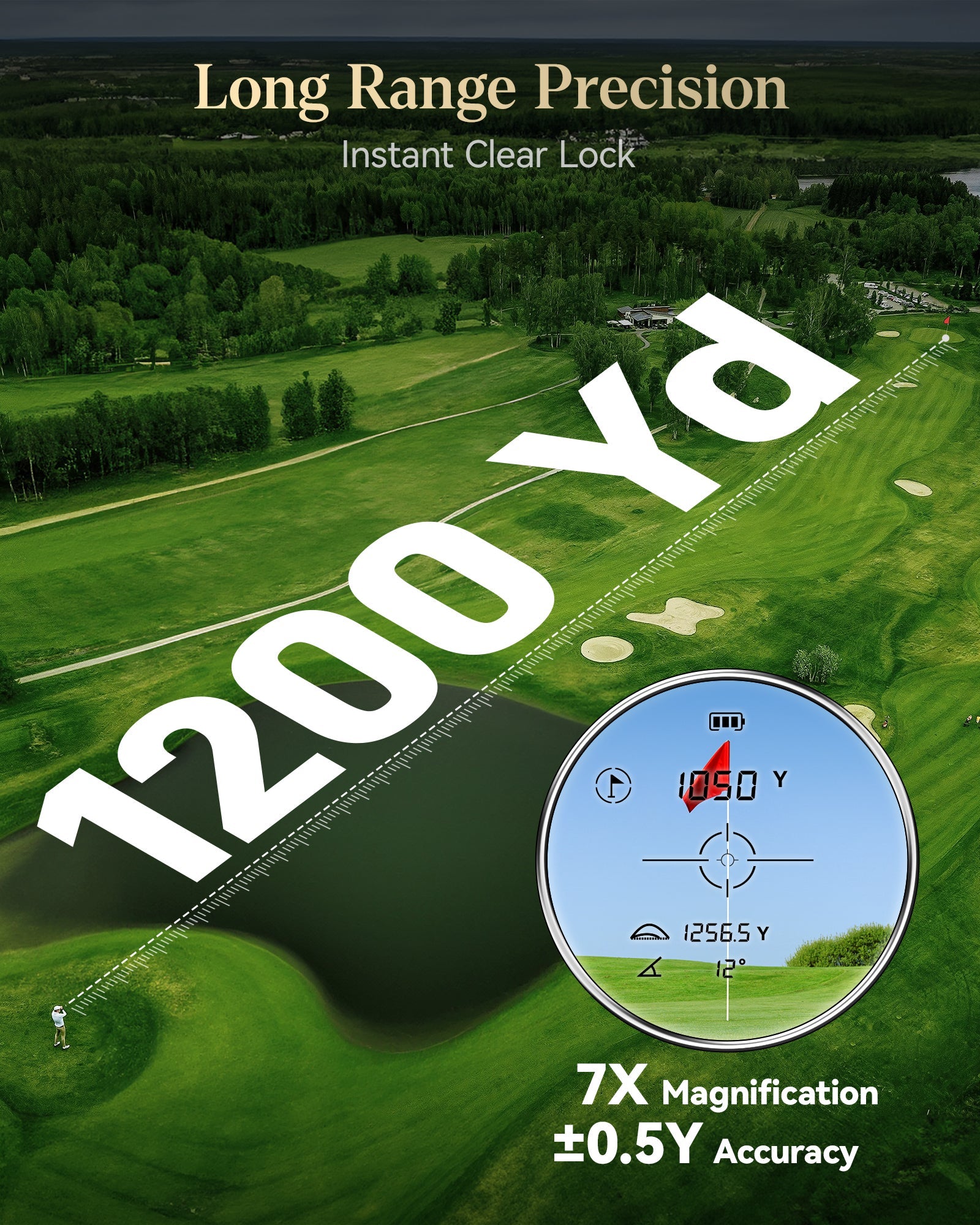 Redtiger Light-Adaptive Upgraded Laser Golf Rangefinder For 1200 Yards Hot Sales REDTIGER Official