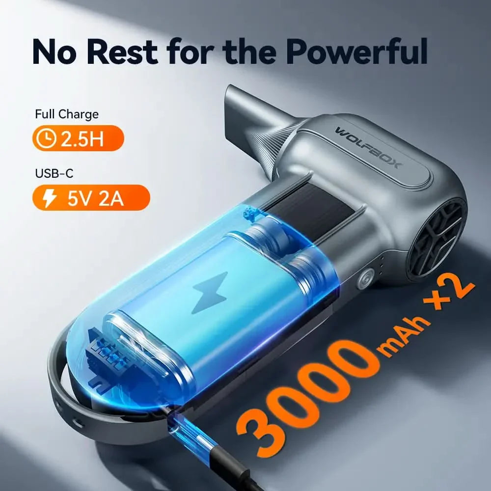 WOLFBOX MF100 Compressed Air Duster - Super Power Electric Air Duster