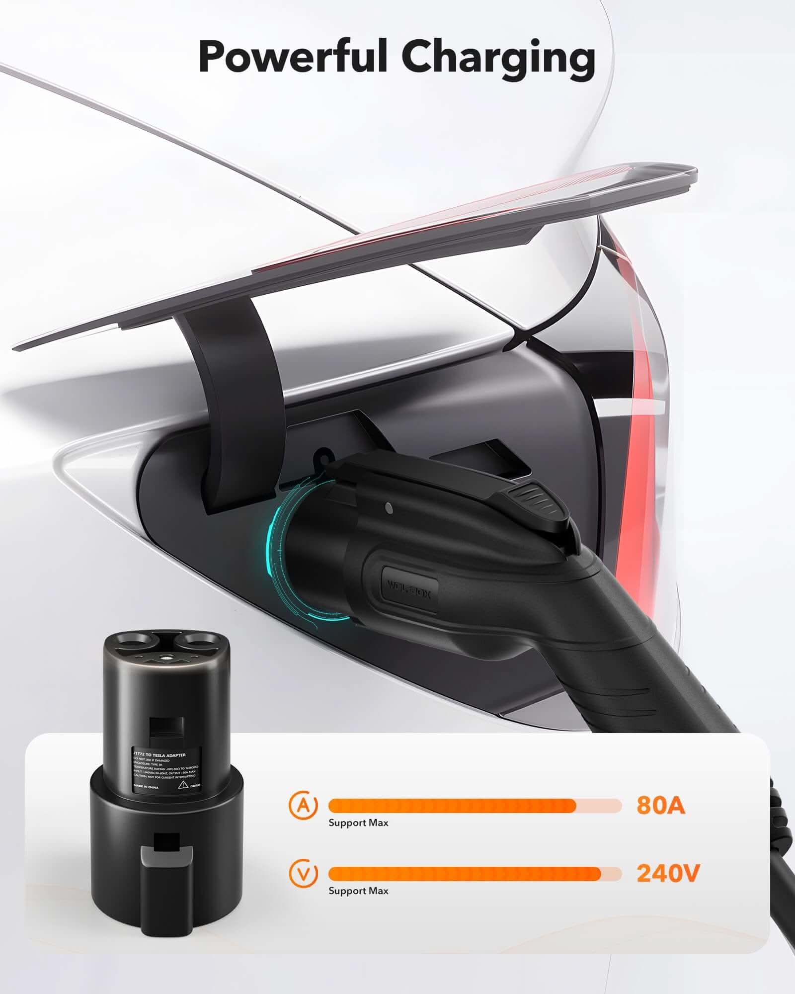 WOLFBOX J1772 to Tesla Charger Adapter  wolfboxdashcamera   