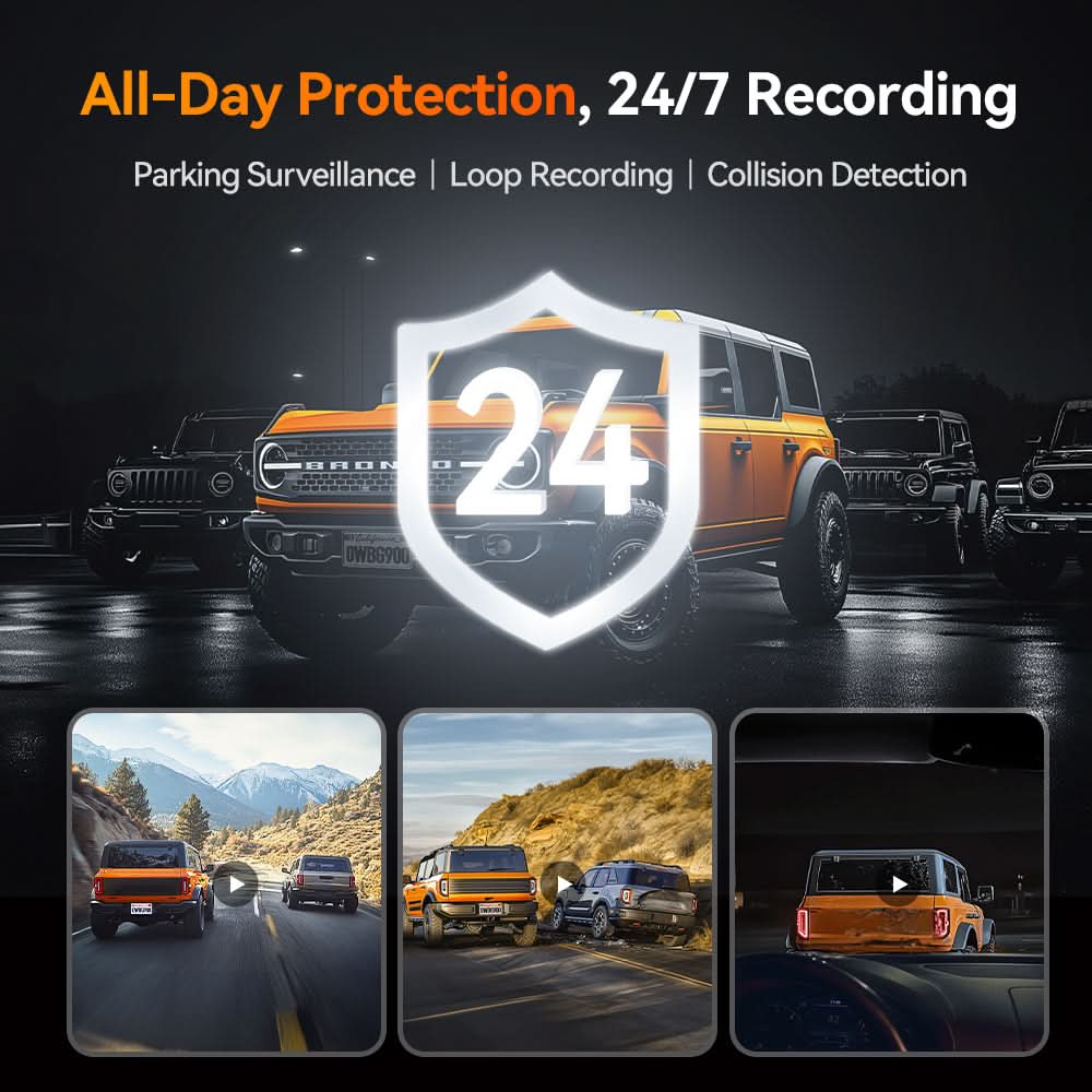 Preorder-WOLFBOX G900 TriPro Bumper Version 3 Channel Rearview Mirror WOLFBOX