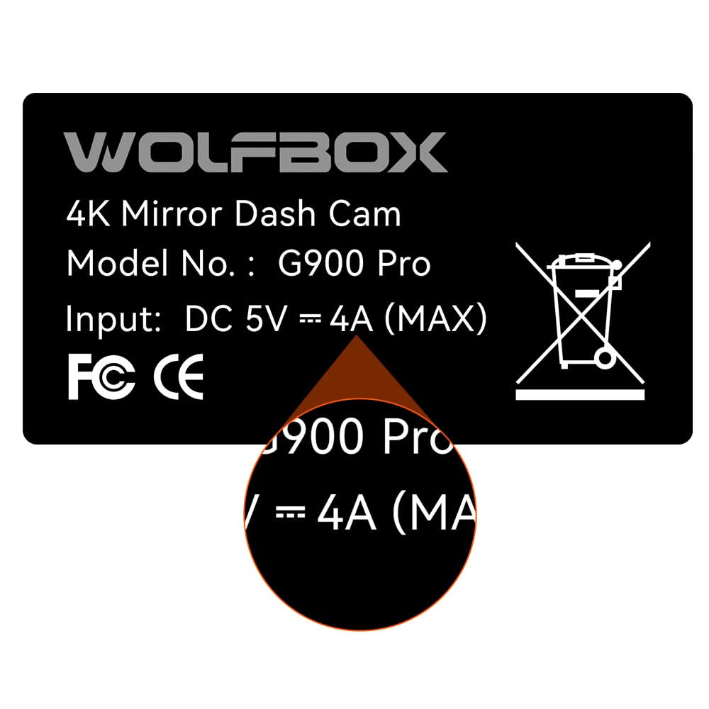 WOLFBOX G900PRO Dash Cam Hardwire Kit - WOLFBOX