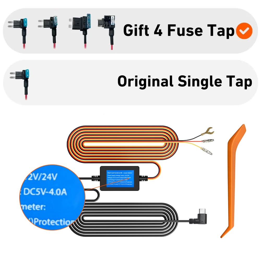 WOLFBOX G900PRO Dash Cam Hardwire Kit - WOLFBOX