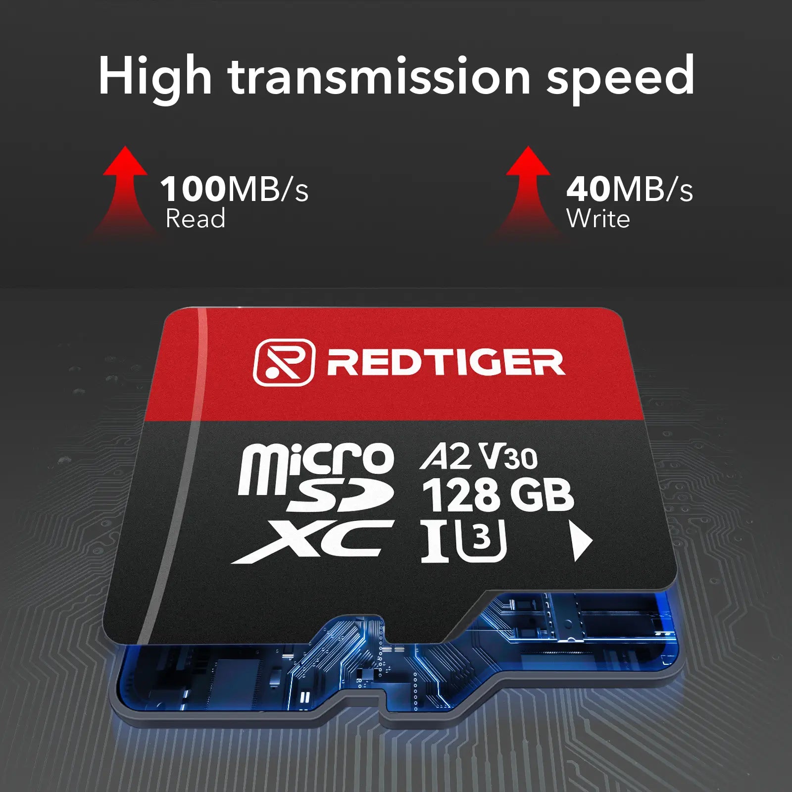 Redtiger 128GB SD Card For Dash Cam Class 10 U3